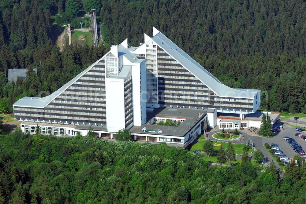 Oberhof from above - Blick auf das Treff Hotel Panorama Oberhof in der Theodor-Neubauer-Straße 29 in 98559 Oberhof Telefon: (03 68 42) 5 00 Telefax: (03 68 42) 2 25 54