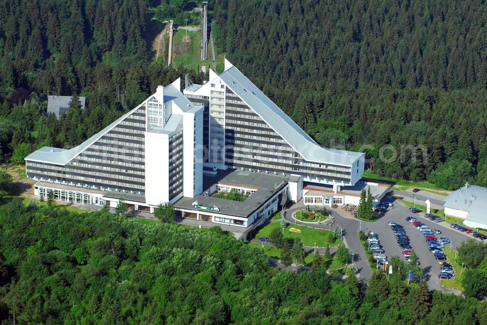 Oberhof from the bird's eye view: Blick auf das Treff Hotel Panorama Oberhof in der Theodor-Neubauer-Straße 29 in 98559 Oberhof Telefon: (03 68 42) 5 00 Telefax: (03 68 42) 2 25 54