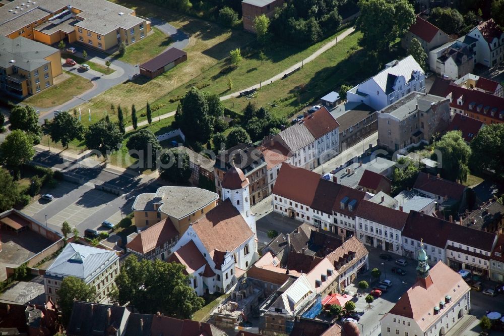 Finsterwalde from the bird's eye view: Trinity Church in Finsterwalde in Brandenburg