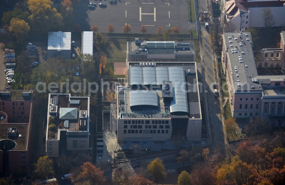 Aerial image Berlin OT Tiergarten - View of the Turkish embassy in Berlin in Mitte in the district Tiergarten