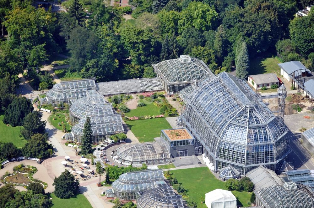 Berlin from the bird's eye view: View of tropical house in the Botanical Garden in Steglitz, Berlin