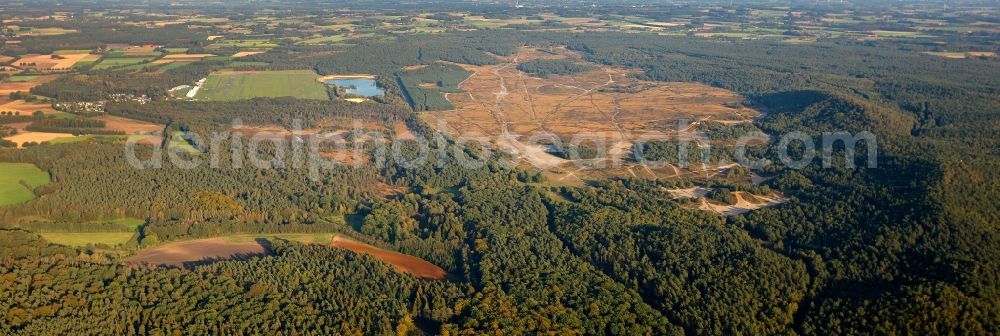 Aerial image Lüdinghausen - View of the military training ground Borkenberge in Luedinghausen in the state North Rhine-Westphalia