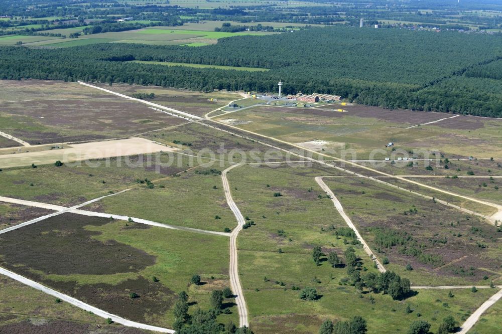 Nordhorn from the bird's eye view: View on the military training area for air and ground firing practice in Nordhorn in the state Lower Saxony