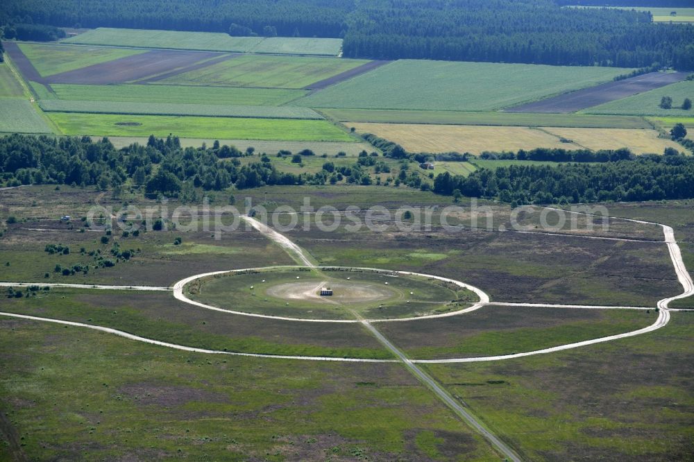 Aerial image Nordhorn - View on the military training area for targeted detonation in Nordhorn in the state Lower Saxony