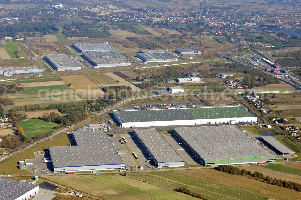 Aerial photograph Strykow - Warehouse and production space Tulipan Park in Strykow in the Lodz