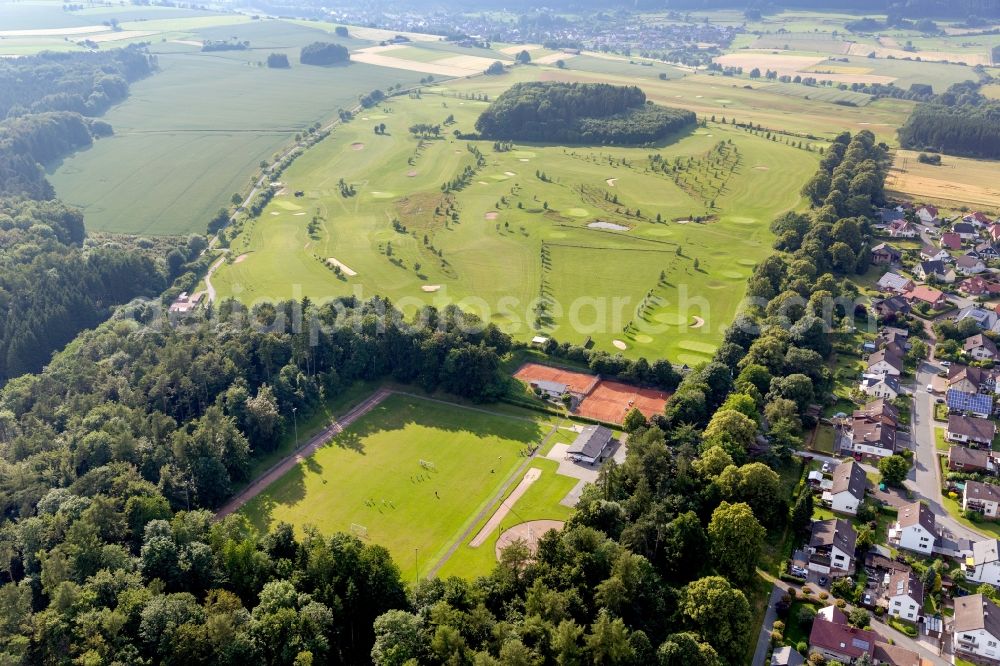 Marsberg from above - View of the TuS Westheim Golfclub in Marsberg in the state of North Rhine-Westphalia