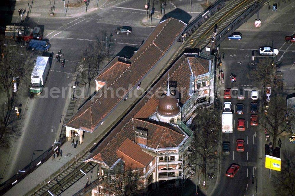 Berlin from above - U-Bahnhof Schlesisches Tor in Berlin-Kreuzberg.