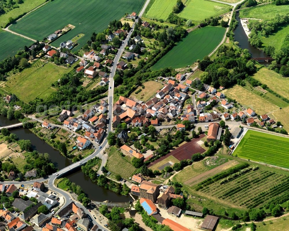 Aerial photograph Odernheim am Glan - View of the river Glan in Odernheim am Glan in the state Rhineland-Palatinate