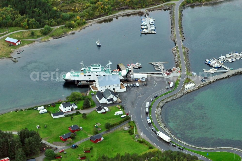 Aerial image Kvaloya - View of the bank of the island Kvaloya in the province of Nordland in Norway