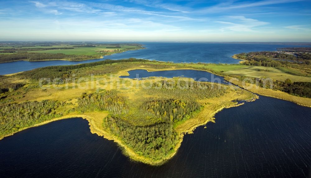 Aerial image Vipperow - View of the bank of the Kleine Mueritz near Vipperow in the state Mecklenburg-West Pomerania