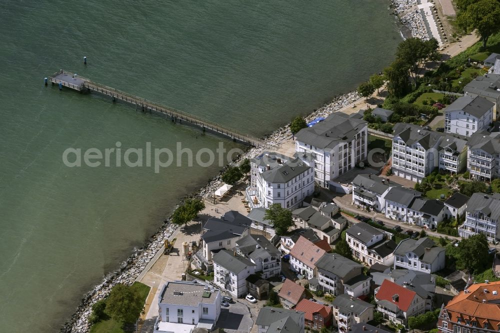 Sassnitz from above - View of the shore of the Baltic Sea in Sassnitz on the island Ruegen in Mecklenburg-West Pomerania