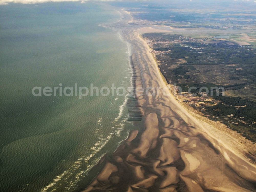 Aerial photograph Saint-Cast-le-Guildo - View of the bank to the English Channel in Saint-Cast-le-Guildo in the region Bretagne in France