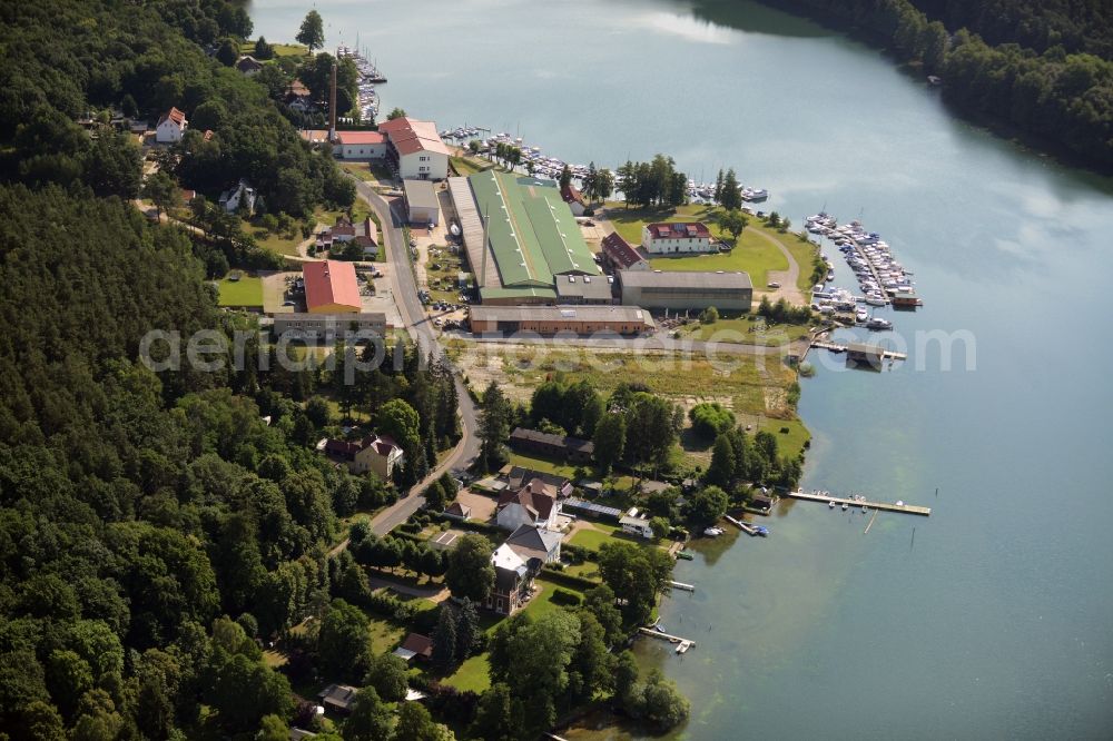 Aerial photograph Joachimsthal - View of the bank of the lake Werbellinsee in Joachimsthal in the state Brandenburg