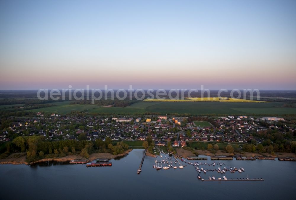 Aerial image Rechlin - Shore area of Lake Mueritz in Rechlin in Mecklenburg-Western Pomerania