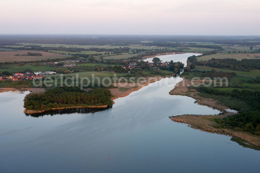 Vipperow from the bird's eye view: Shore area of Lake Mueritz at Vipperow in Mecklenburg - West Pomerania