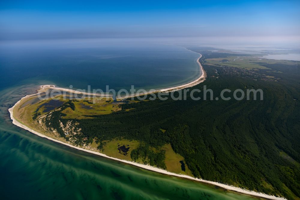 Born am Darß from above - National park Vorpommersche Boddenlandschaft in Born am Darss in the state Mecklenburg - Western Pomerania, Germany