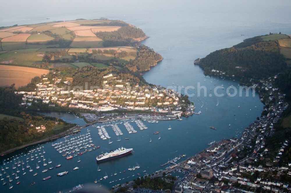 Aerial photograph Kingswear - Riparian areas along the river mouth Dart in Kingswear in England, United Kingdom