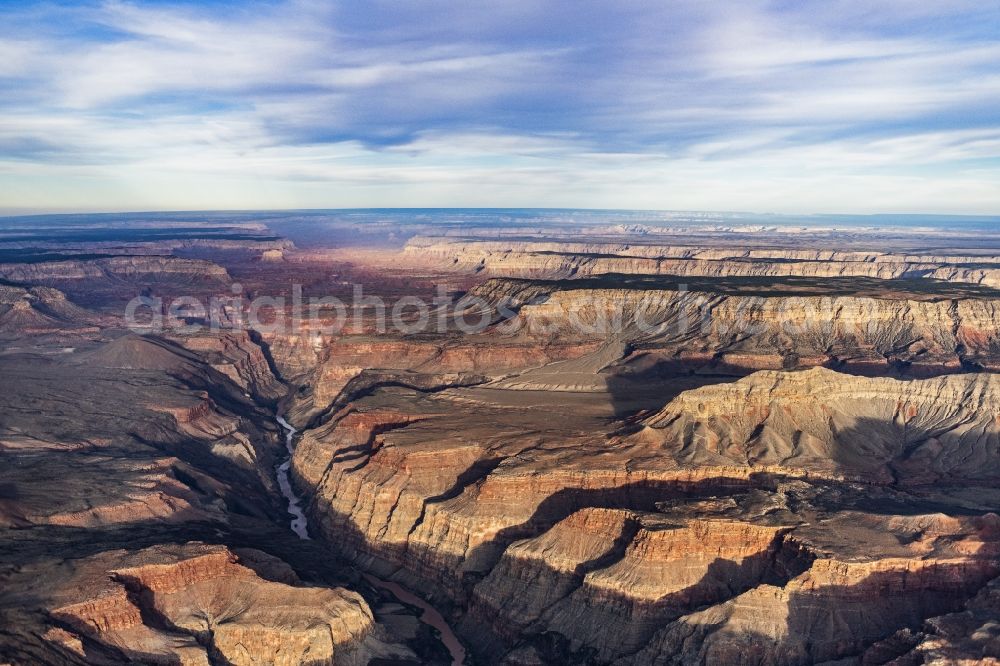 Aerial image Littlefield - Riparian zones on the course of the river of Colorado River in Littlefield in Arizona, United States of America