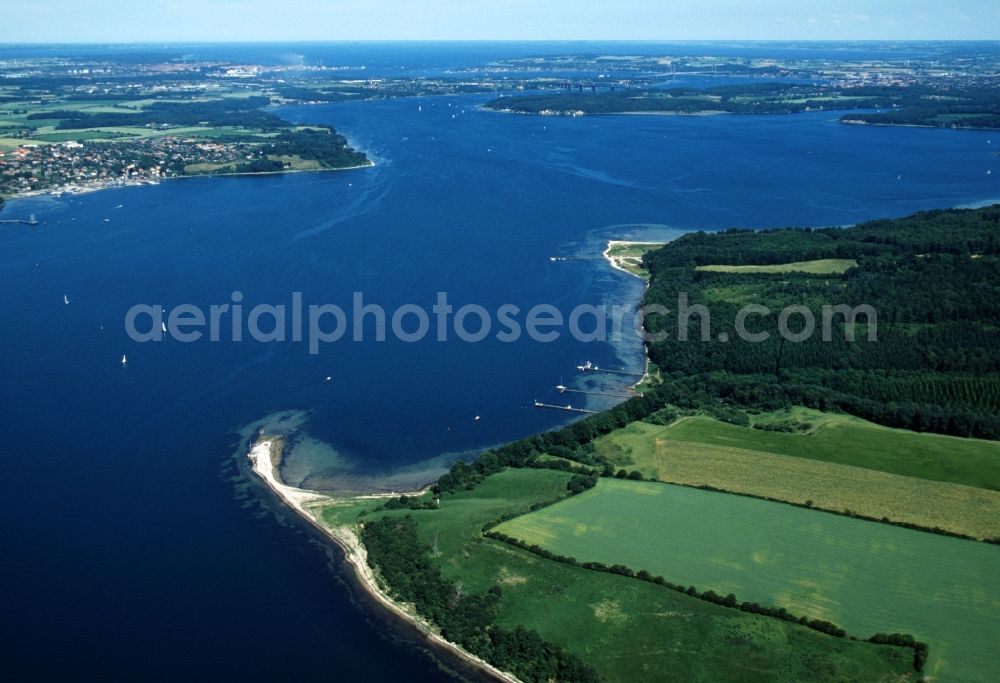 Aerial image Sonder Stenderup - Riparian of Kolding fjord in Sonder Stenderup in Syddanmark, Denmark