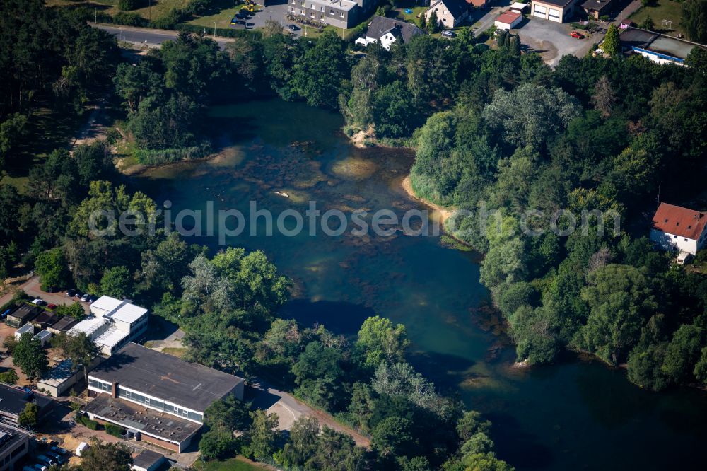 Aerial image Braunschweig - Sandy beach areas on the Bienroder See in Brunswick in the state Lower Saxony, Germany