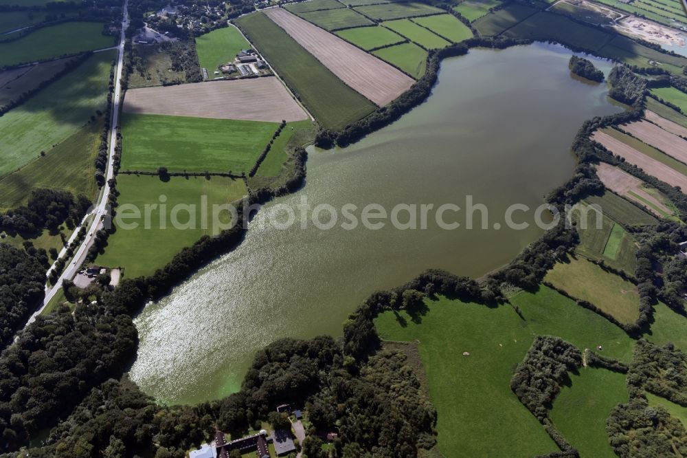 Sankelmark from above - Riparian areas on the lake area of Sankelmarker See in Sankelmark in the state Schleswig-Holstein