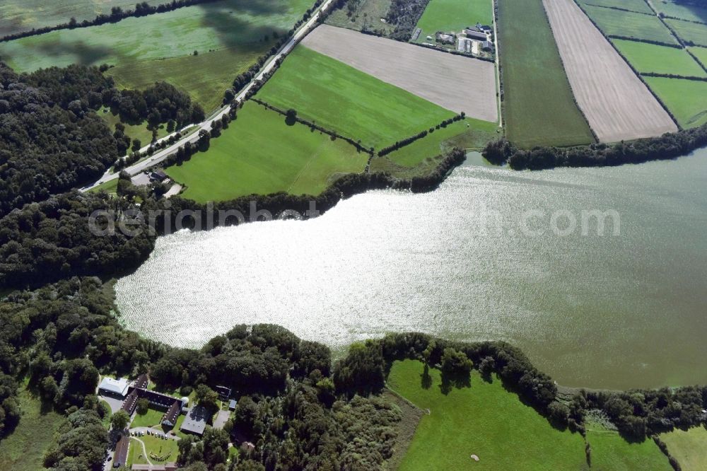 Sankelmark from the bird's eye view: Riparian areas on the lake area of Sankelmarker See in Sankelmark in the state Schleswig-Holstein