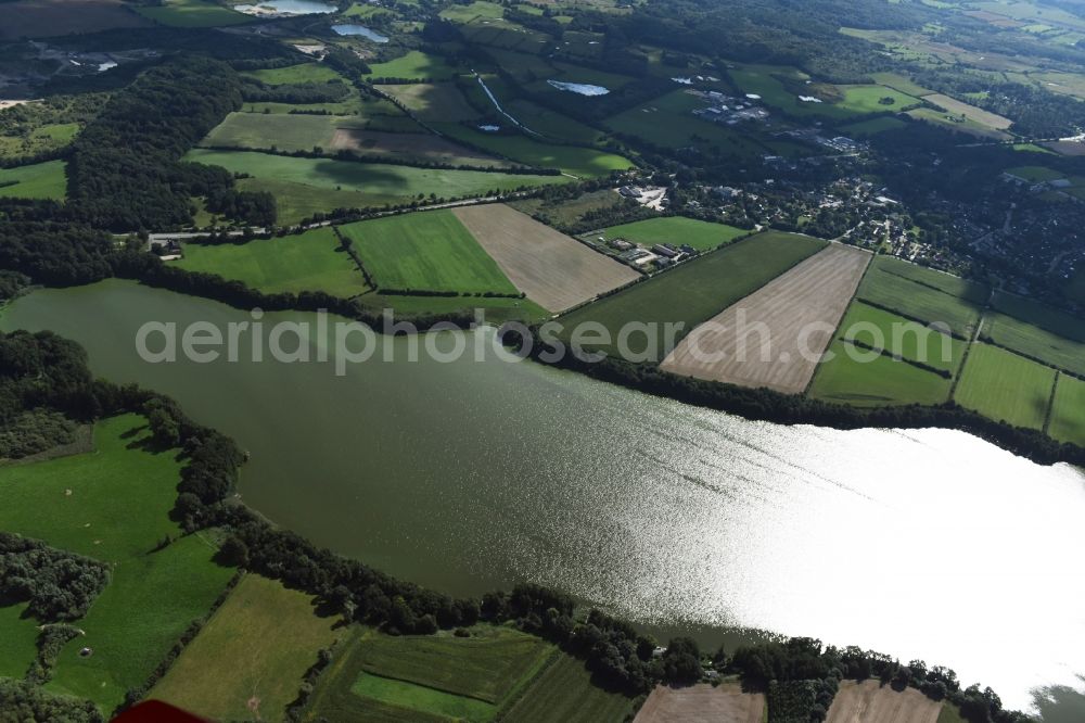 Aerial photograph Sankelmark - Riparian areas on the lake area of Sankelmarker See in Sankelmark in the state Schleswig-Holstein