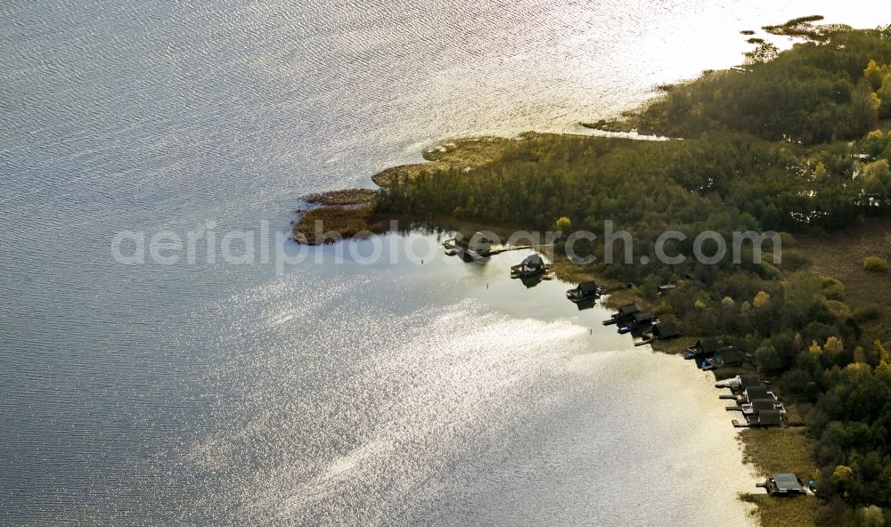 Aerial image Güstrow - Shore areas of the lake district Güstrow in Mecklenburg - Western Pomerania