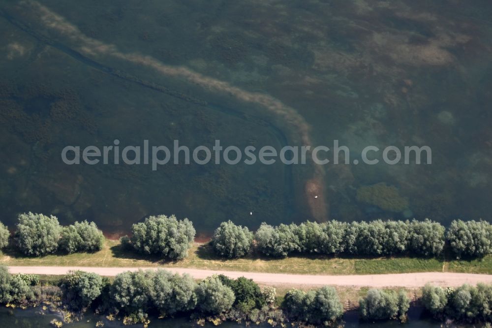 Aerial photograph Alperstedt - Riparian areas on the lake area of Alperstedter See in Alperstedt in the state Thuringia, Germany