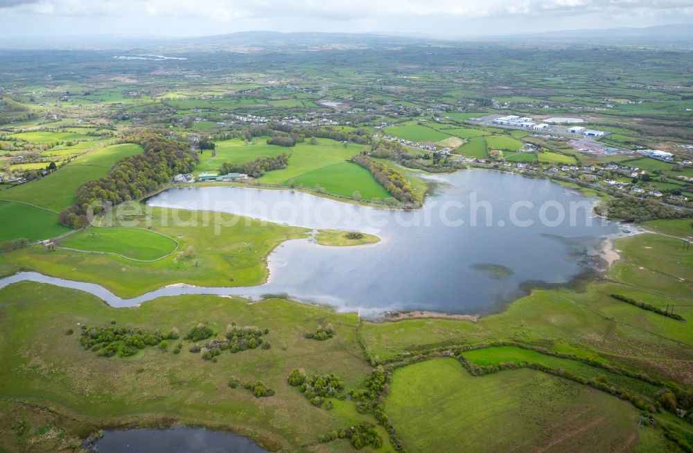 Aerial photograph Radharc An Locha - Riparian areas on the lake area of Ballyallia Lake in Radharc An Locha in Clare, Ireland