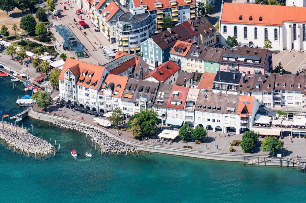 Friedrichshafen from above - Riparian areas on the lake area of Lake Constance in Friedrichshafen in the state Baden-Wurttemberg, Germany