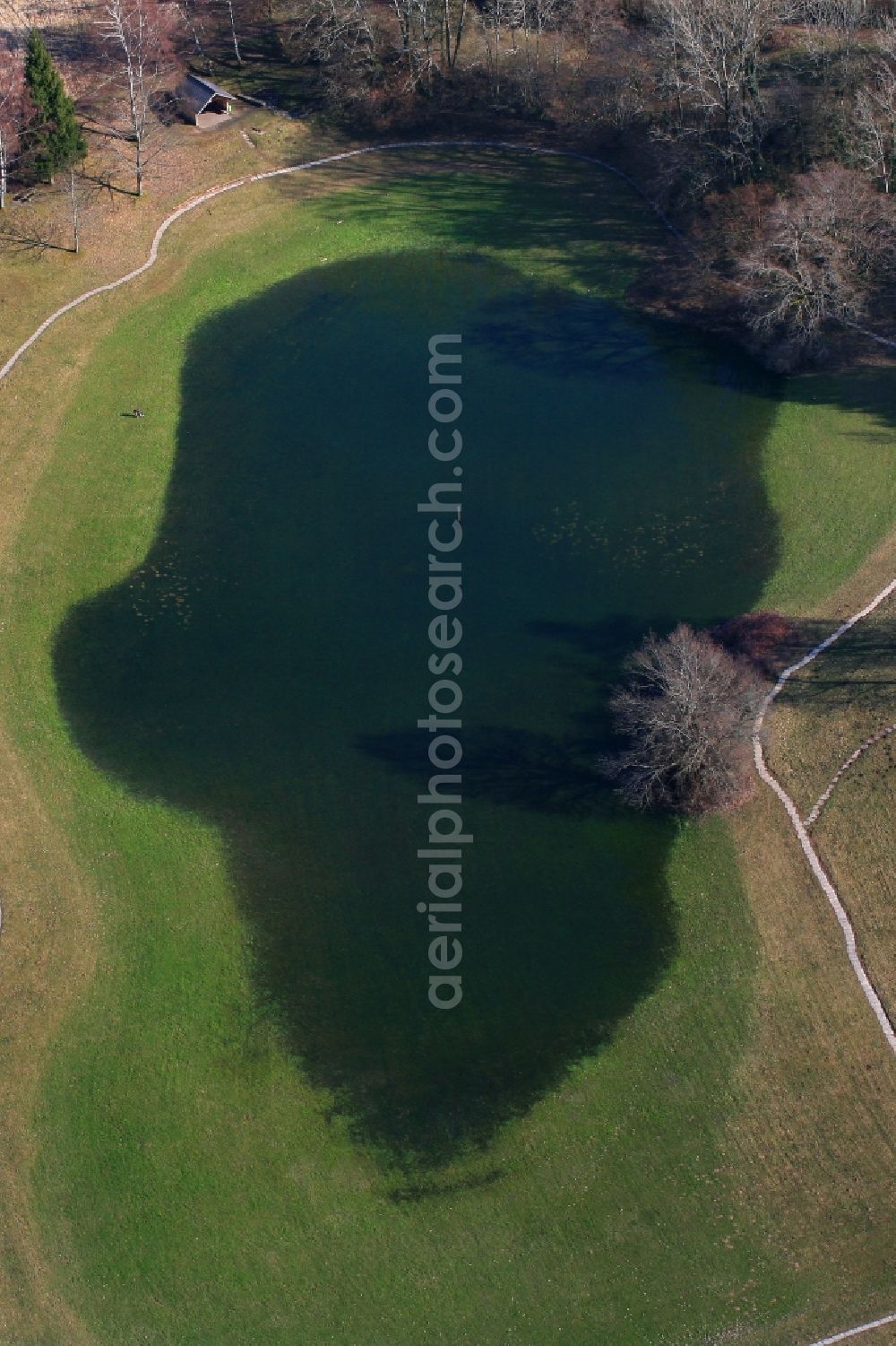 Aerial photograph Schopfheim - Riparian areas on the lake area of Eichener See in Schopfheim in the state Baden-Wuerttemberg, Germany