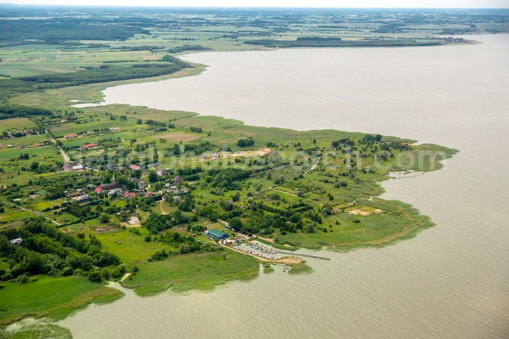 Aerial photograph Lazy - Riparian areas on the lake area of Jezioro Jamno in Lazy in West Pomerania, Poland