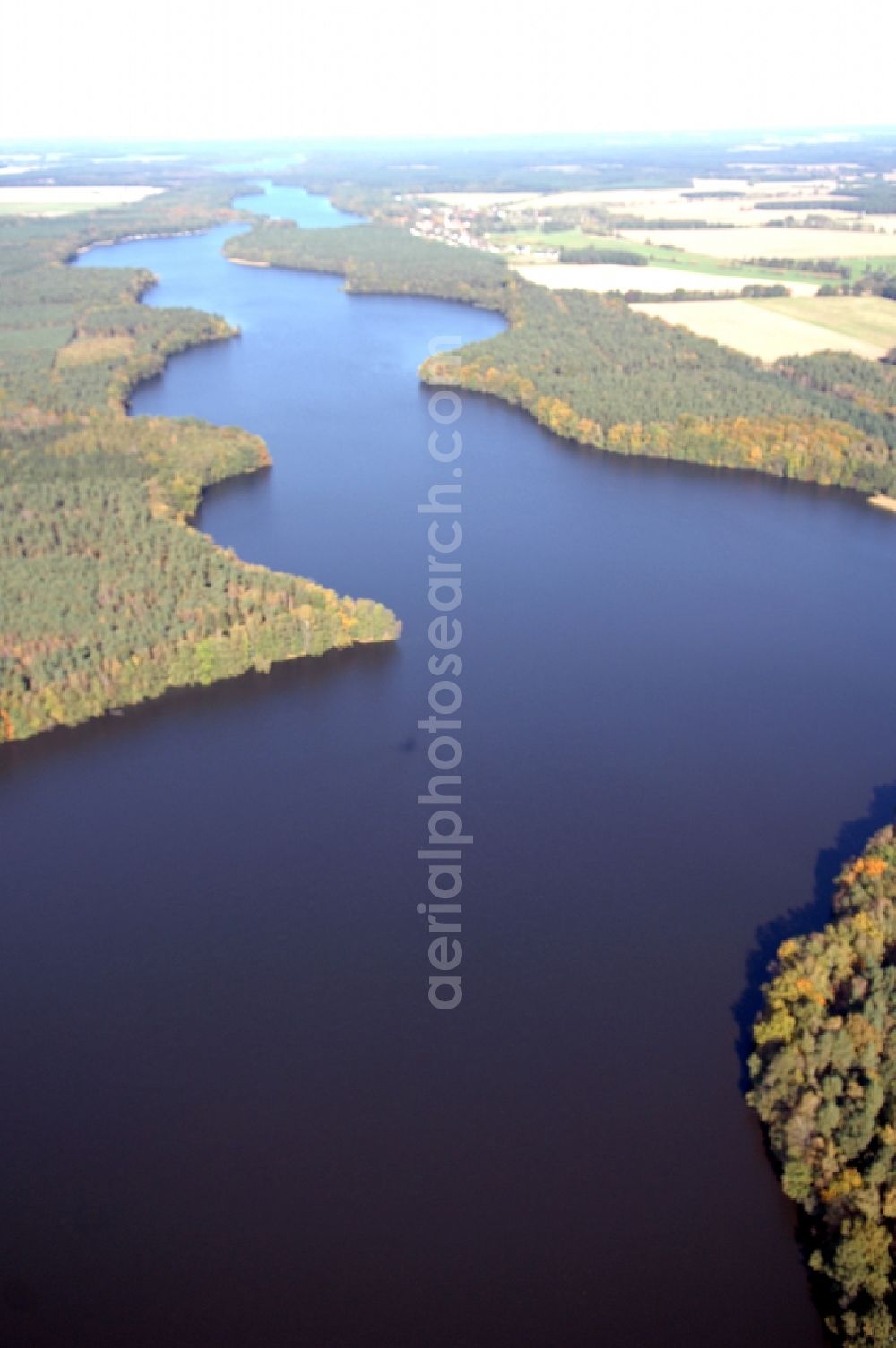 Aerial photograph Wusterhausen/Dosse - Riparian areas on the lake area of Klempowsee in Wusterhausen/Dosse in the state Brandenburg, Germany