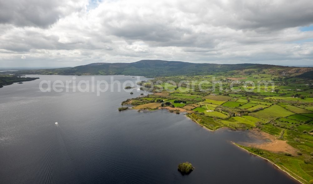 Ogonnelloe from above - Riparian areas on the lake area of Lough Derg in Ogonnelloe in Clare, Ireland