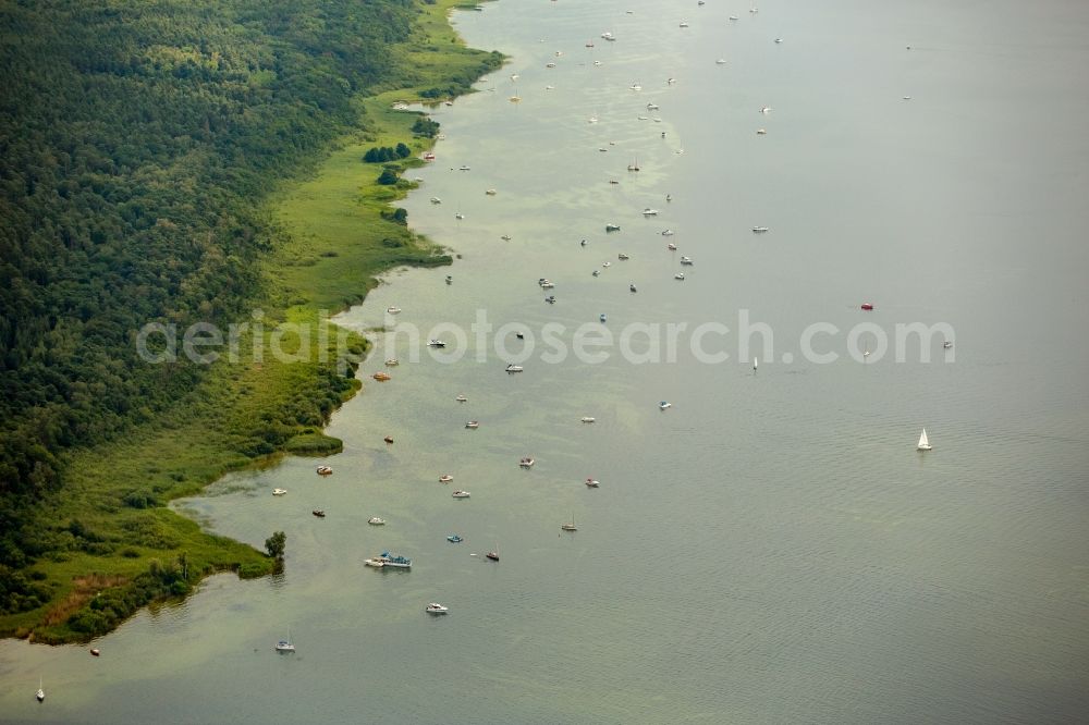 Klink from the bird's eye view: Riparian areas on the lake area of Mueritz in Klink in the state Mecklenburg - Western Pomerania