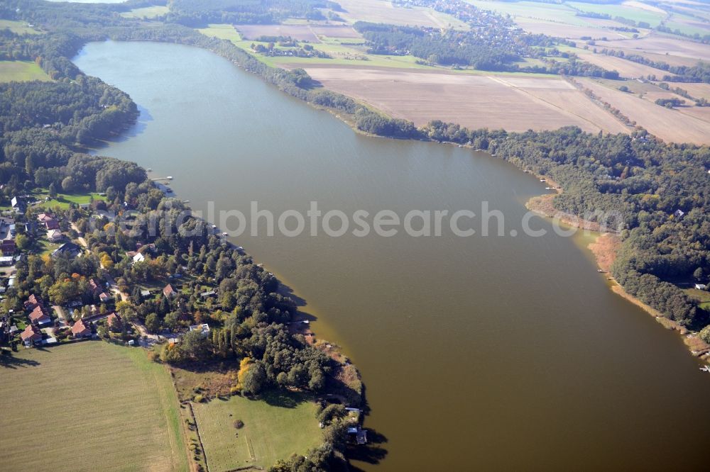 Aerial image Wandlitz - Riparian areas on the lake area of Rahmer Sees in Wandlitz in the state Brandenburg