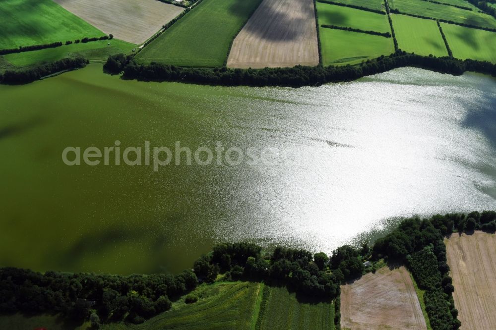 Aerial image Sankelmark - Riparian areas on the lake area of Sankelmarker See in Sankelmark in the state Schleswig-Holstein