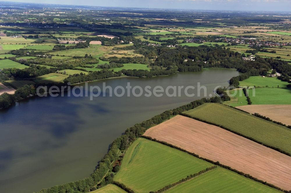 Sankelmark from the bird's eye view: Riparian areas on the lake area of Sankelmarker See in Sankelmark in the state Schleswig-Holstein