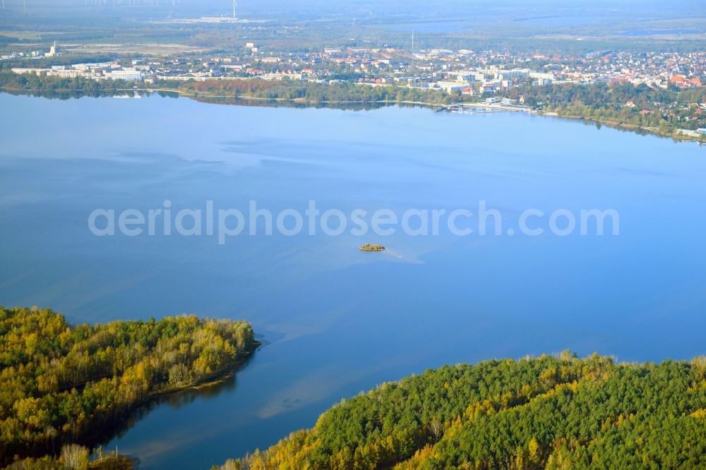 Aerial photograph Großkoschen - Riparian areas on the lake area of Senftenberger See in Grosskoschen in the state Brandenburg, Germany