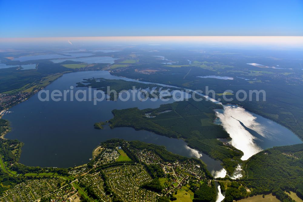 Aerial photograph Senftenberg - Riparian areas of the city Senftenberg at the lake area of Senftenberger See in the state Brandenburg, Germany