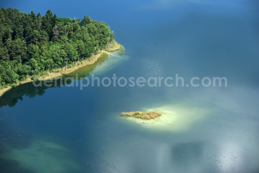 Paulshorst from the bird's eye view: Riparian areas on the lake area of Witwesee in Paulshorst in the state Brandenburg