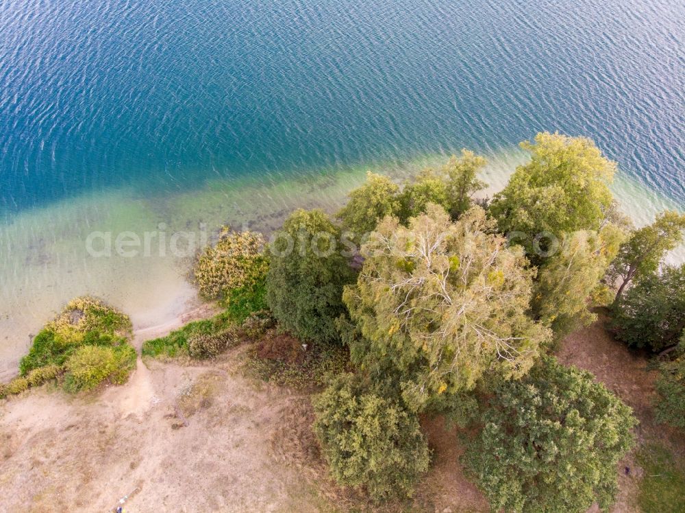 Aerial image Joachimsthal - Riparian areas on the lake area of Werbellinsees in Joachimsthal in the state Brandenburg, Germany