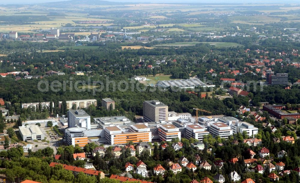 Aerial photograph Halle / Saale - University Hospital Kröllwitz at the Ernst-Grube-Straße in Halle in Saxony-Anhalt