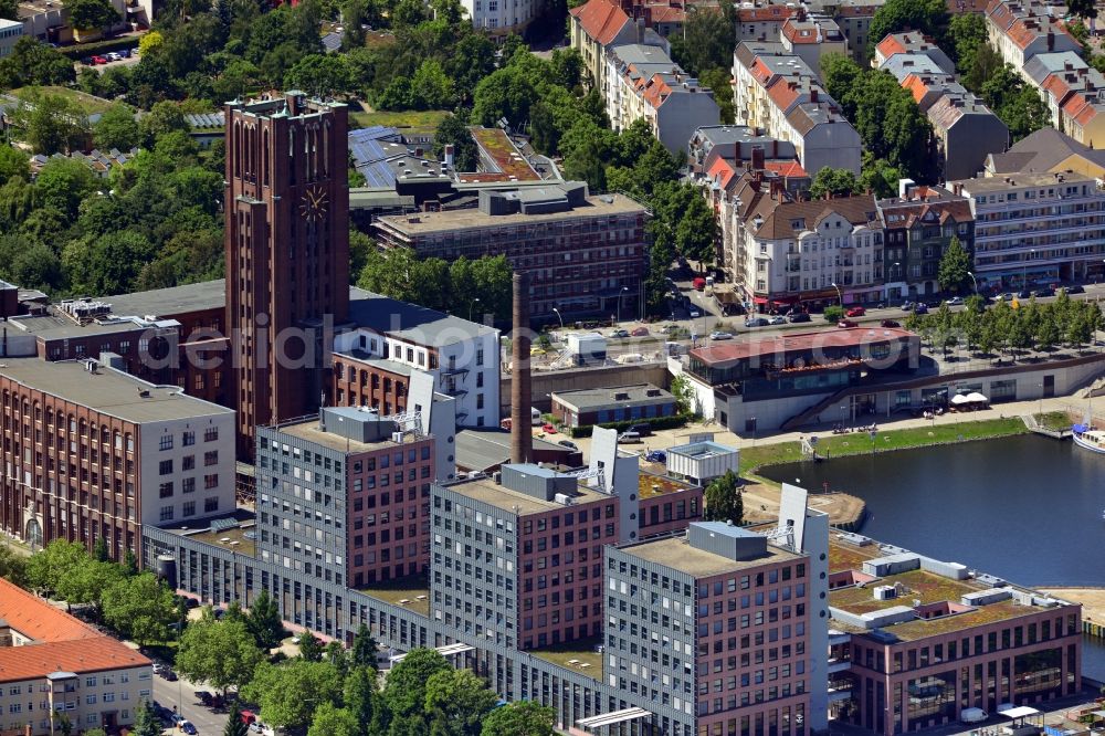 Aerial image Berlin OT Tempelhof - View of the Ullsteinhaus in the district of Tempelhof in Berlin in the homonymous state