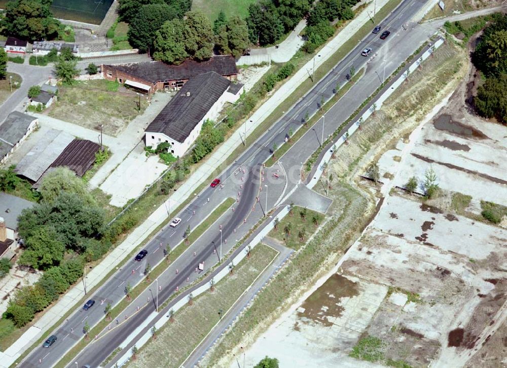 Aerial image Cottbus / Brandenburg - Um- und Ausbau des Cottbusser Stadtringes durch die Firma SCHÄLERBAU GmbH.