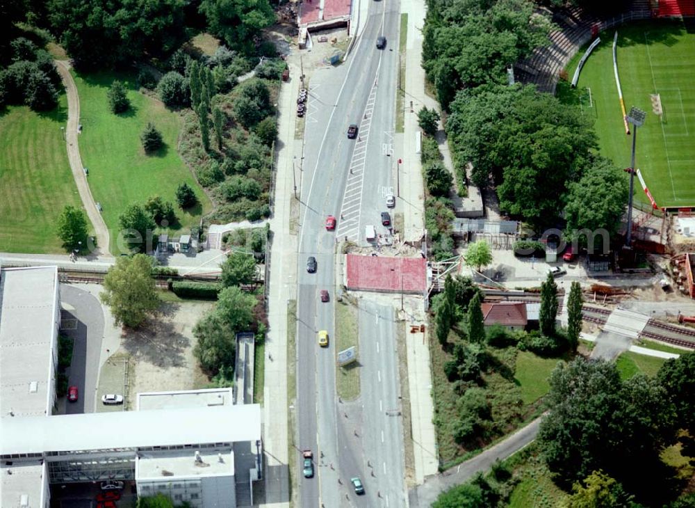 Cottbus / Brandenburg from the bird's eye view: Um- und Ausbau des Cottbusser Stadtringes durch die Firma SCHÄLERBAU GmbH.