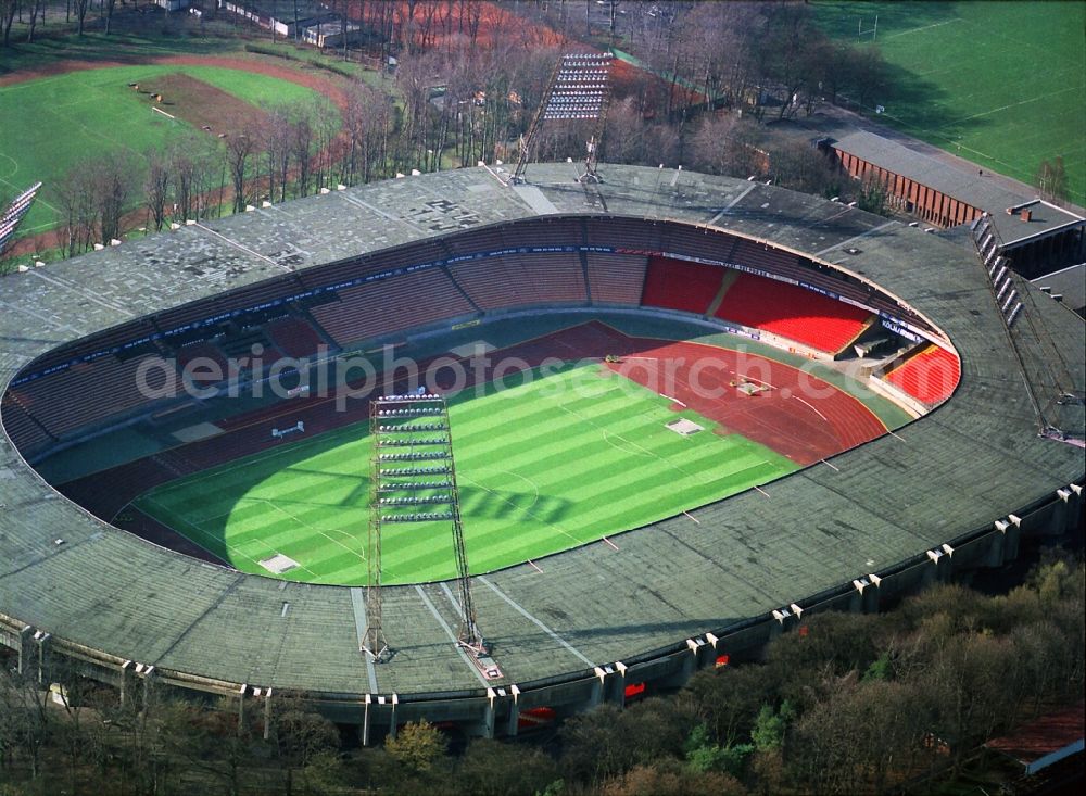 Aerial image Köln - Building the sports complex built in 1923 Müngersdorfer Stadium