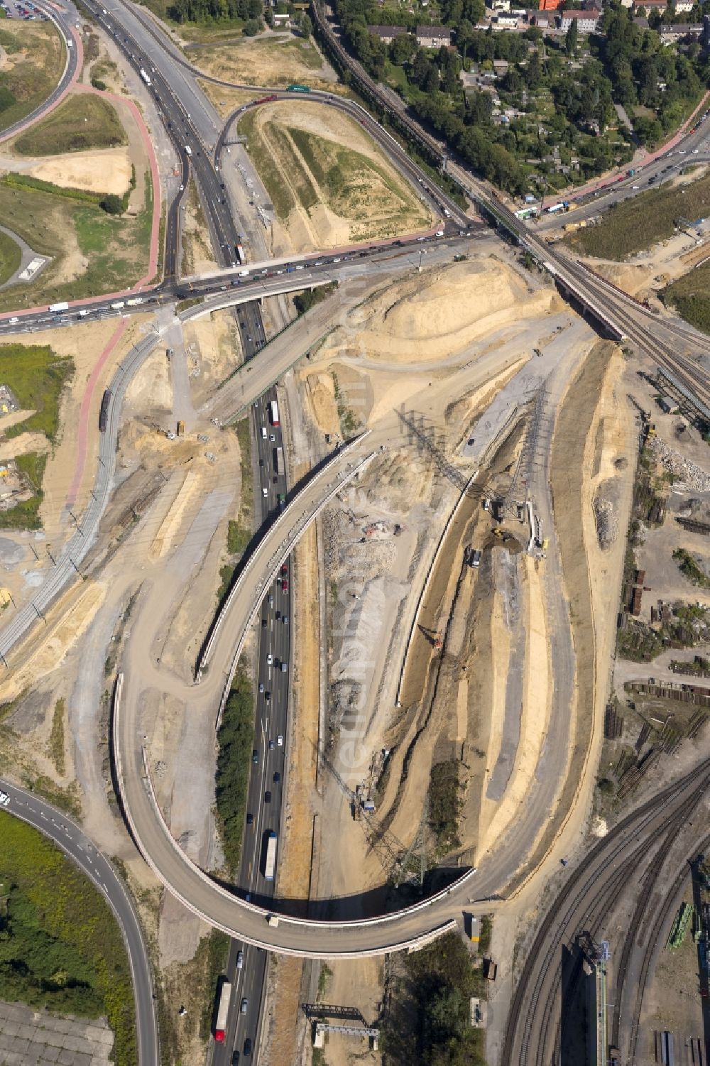 Bochum from above - Remodeling and expansion of the West Cross Bochum in Bochum in North Rhine-Westphalia