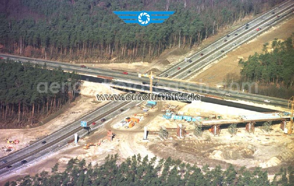 Aerial photograph Potsdam Drewitz - Umbau des Autobahnkreuzes Drewitz - Babelsberg